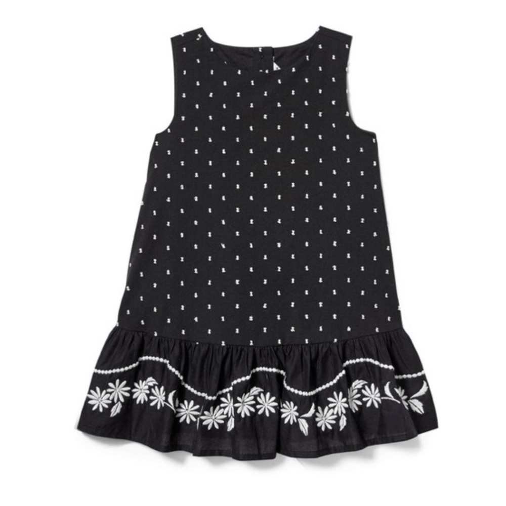 Janie and Jack Embroidered Drop Waist Dress